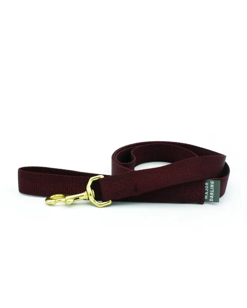 Basic Nylon Dog Leash In Merlot (Made In The Usa) 1