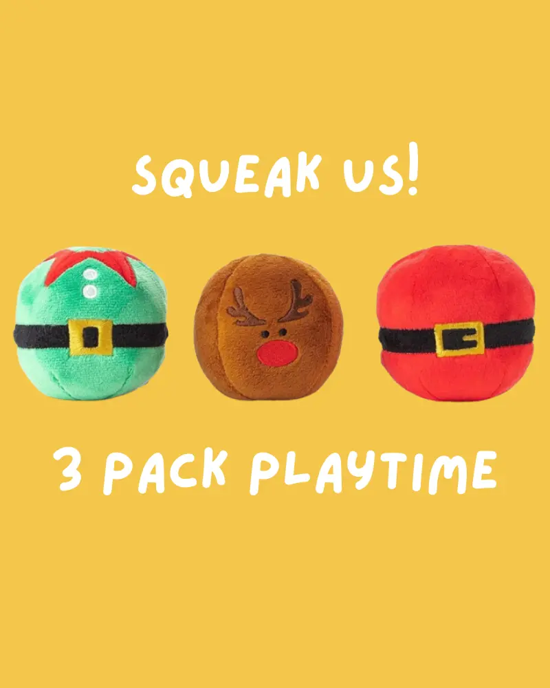 3-Pack Howliday Squeaky Dog Toy Set 1