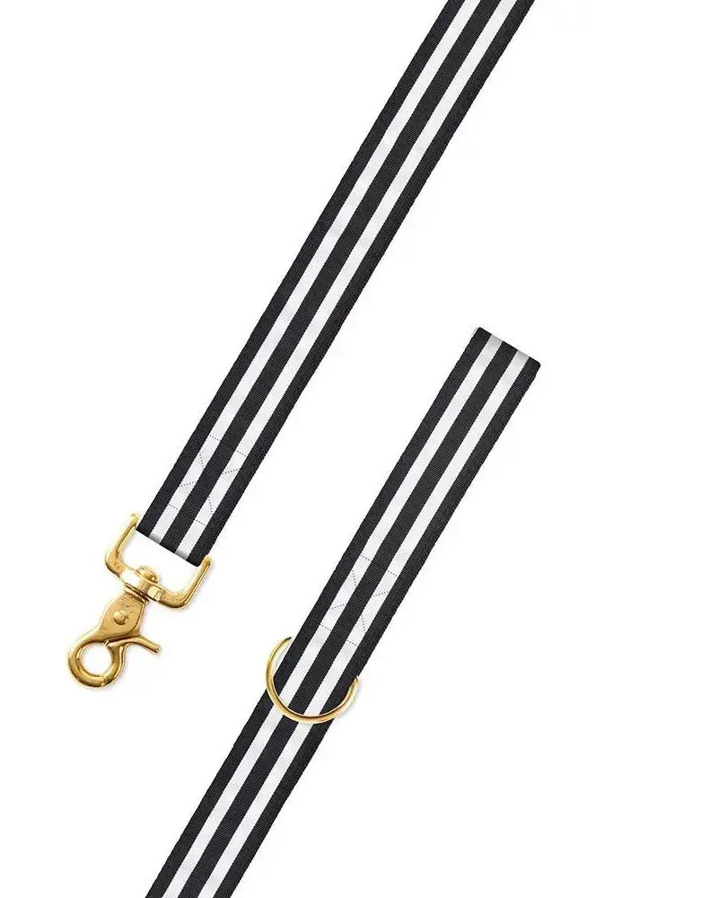 Black & White Stripe Dog Leash (Made In The Usa) (Final Sale) 1
