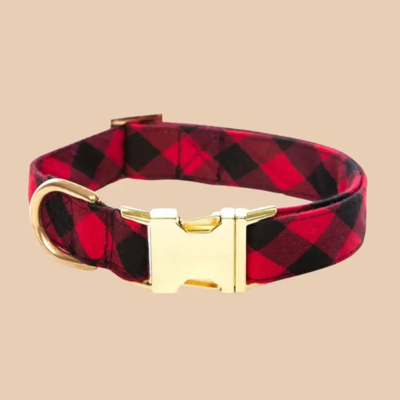 Buffalo Check Plaid Dog Collar (Made In The Usa)<Br>(Final Sale) 1