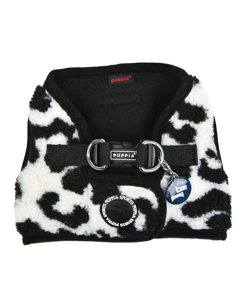 Black + White Fleece Step-In Dog Harness (Final Sale) 1