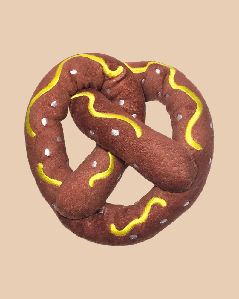 Pupper Pretzel Plush Squeaky Dog Toy 1