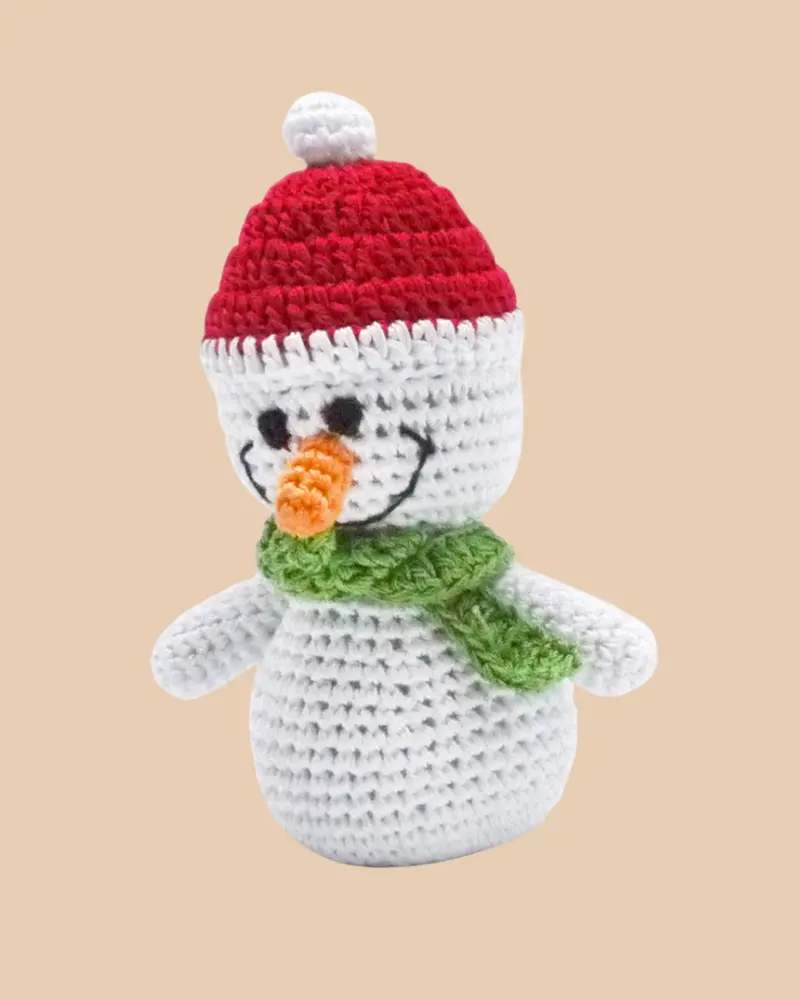 Shorty Snowman Knit Dog Toy 1