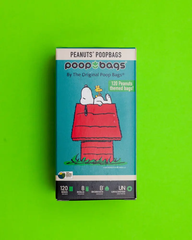 Peanuts! Poop Bags (Unscented, 8 Rolls) 1