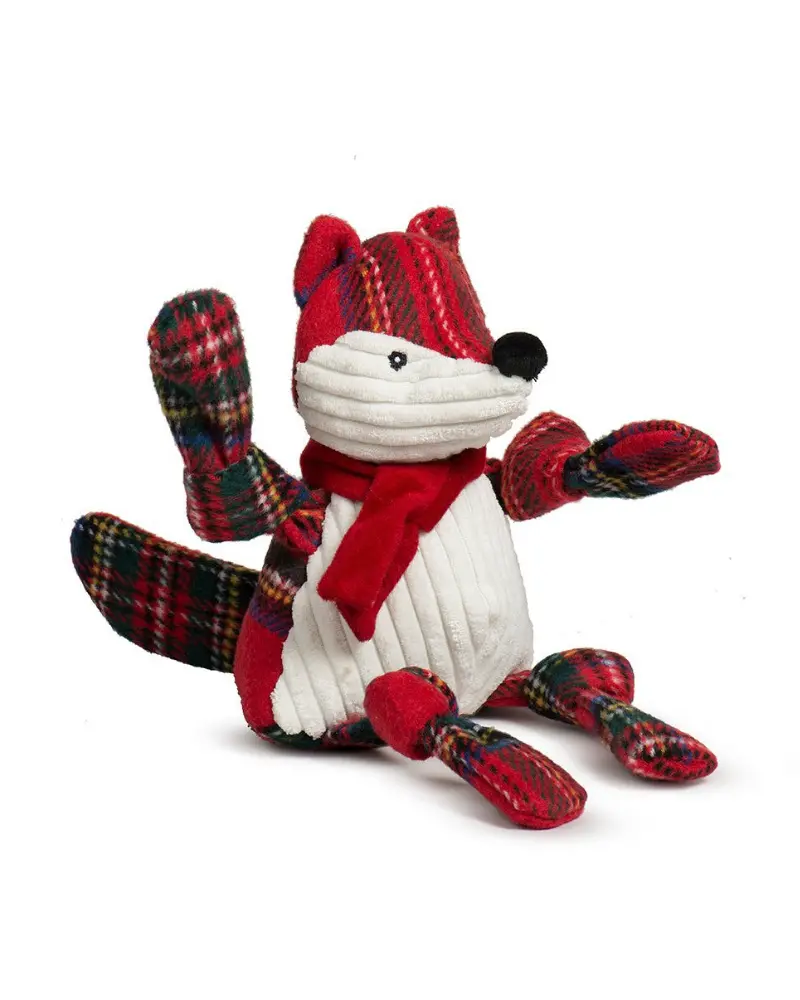Tartan Fox Knottie Dog Plush Toy 1