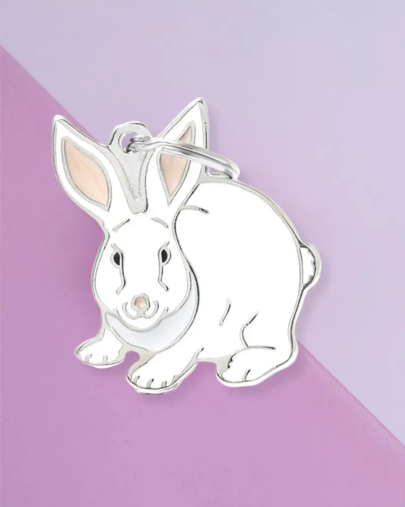 White Rabbit Custom Pet Id Tag 1