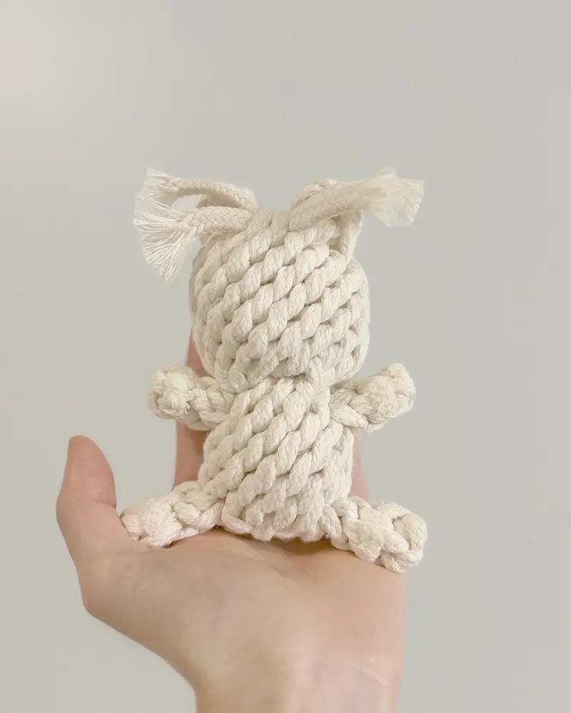 Sweetheart Bear Rope Dog Toy 2