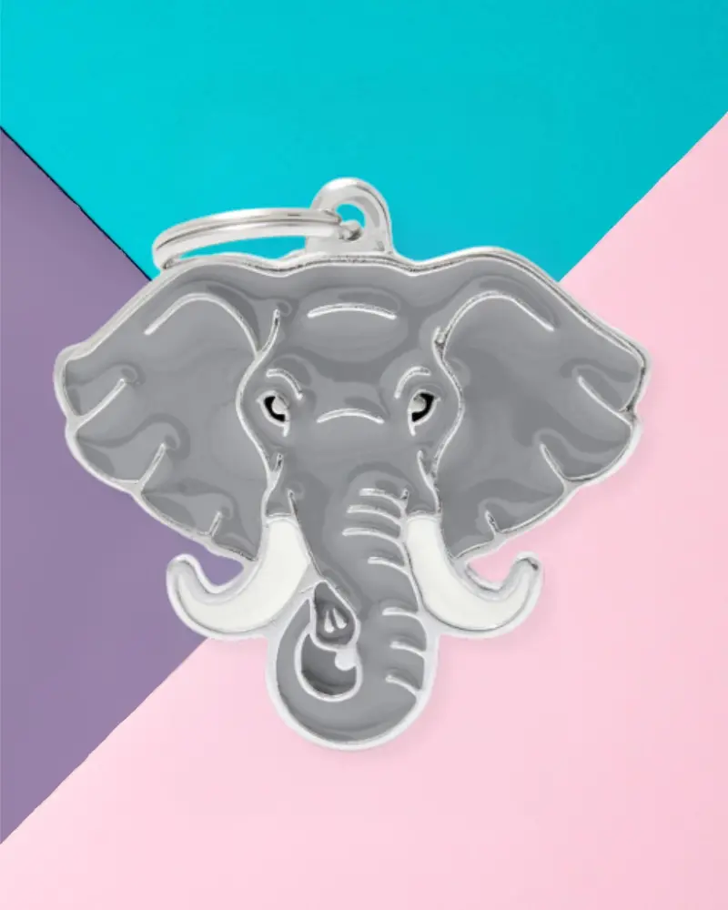 Wild Elephant Custom Pet Id Tag 1
