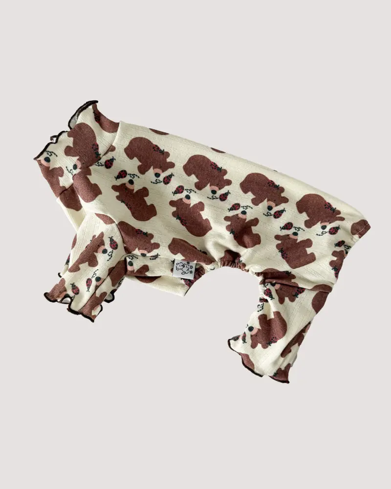 Bear & Ladybug Dog Onesie 1