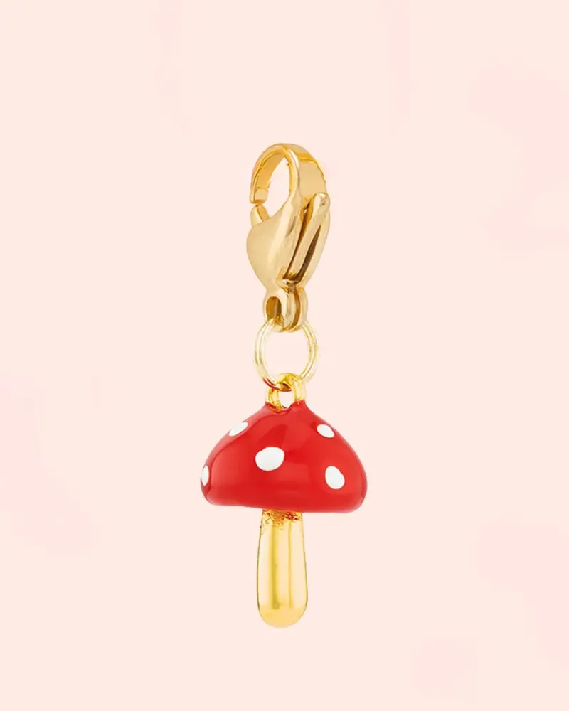 Toadstool Dog Collar Charm 1