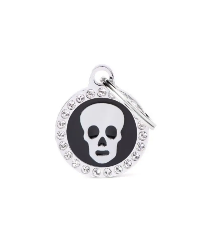 Glam Skull Custom Pet Id Tag 1