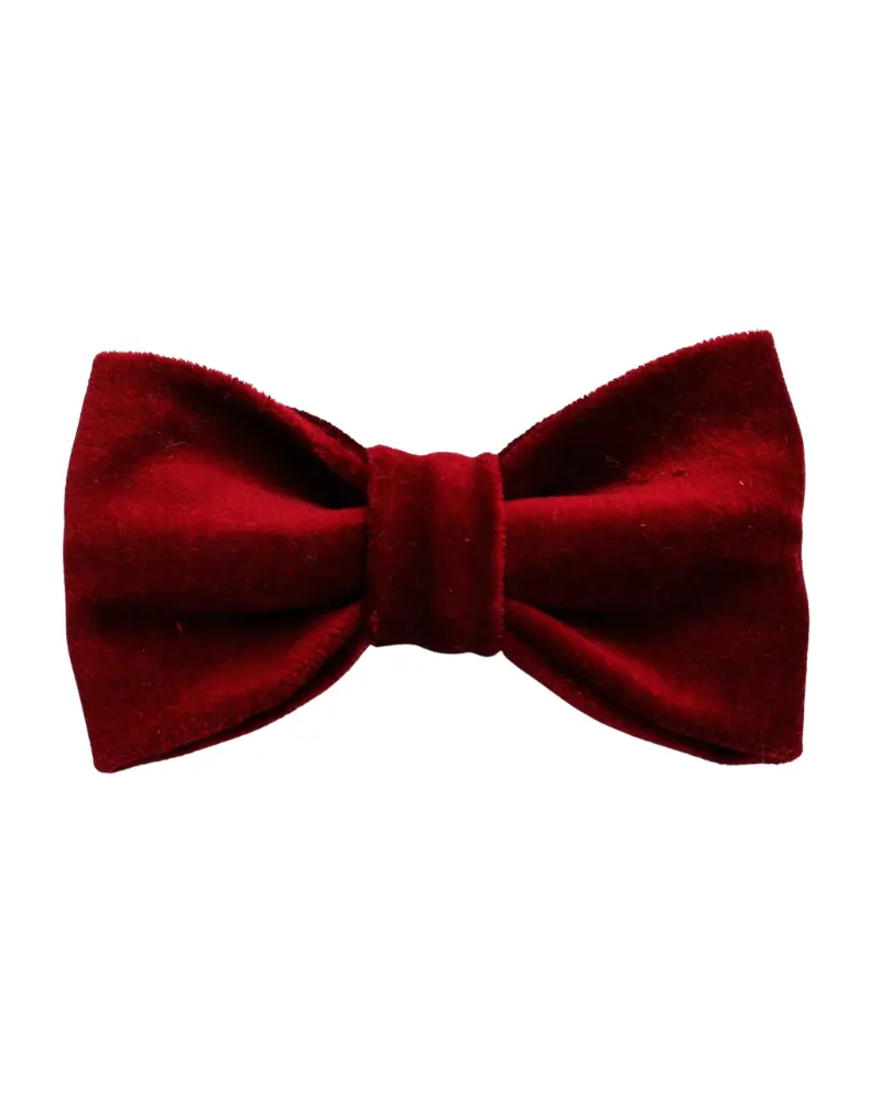 Wine Velveteen Bow Tie For Dogs (Made In The Usa) (Final Sale) 1