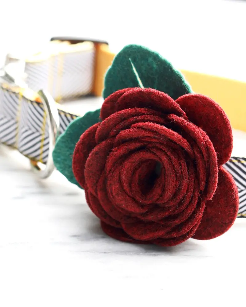 Sienna Rose Dog Collar Flower (Made In The Usa) 1