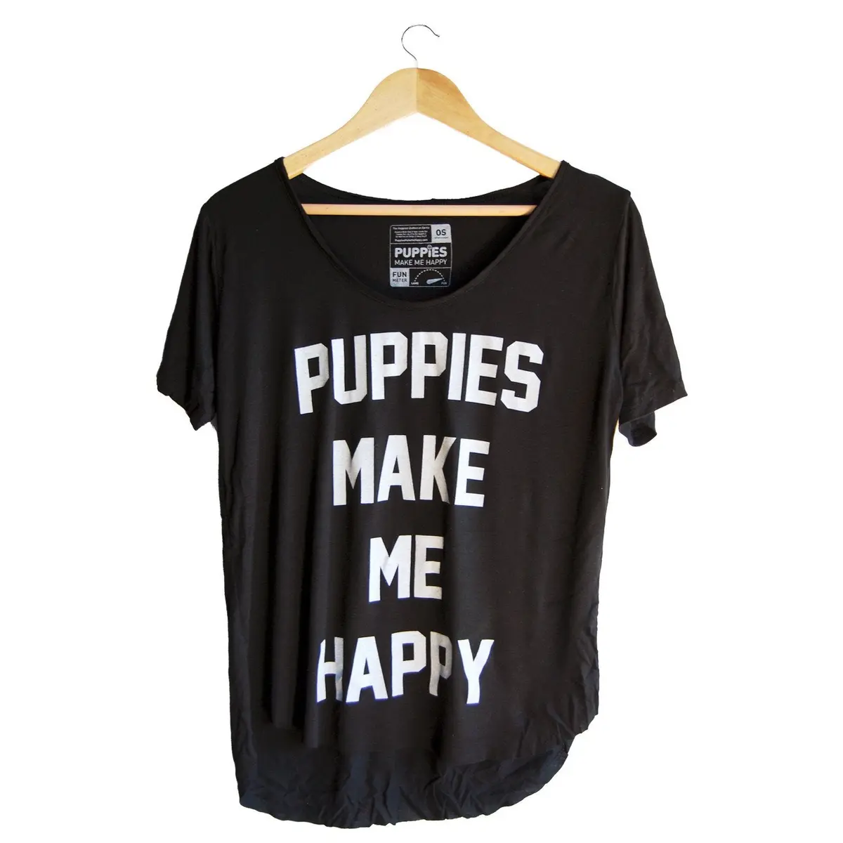 Puppies Make Me Happy | Puppies Make Me Happy Weekend Tee In Black 1