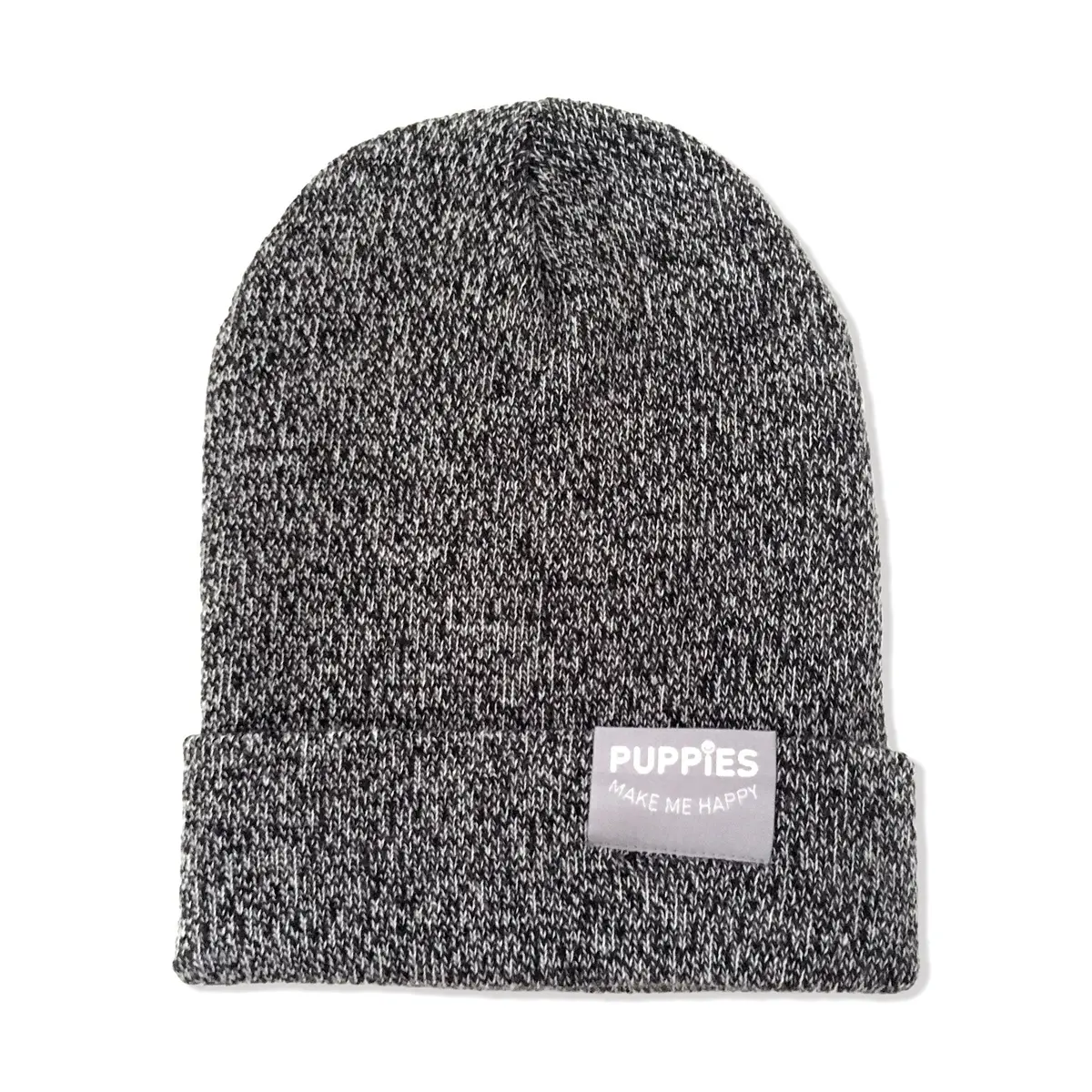Puppies Make Me Happy | Marl Beanie In Zebra 1