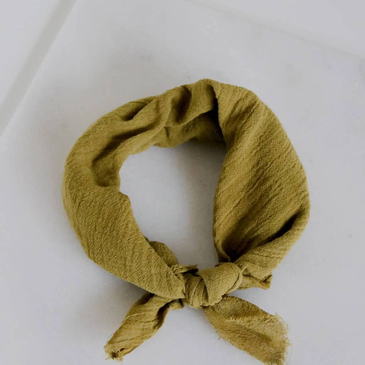Rosemarine Textiles | Chartreuse Cotton Gauze Bandana 1