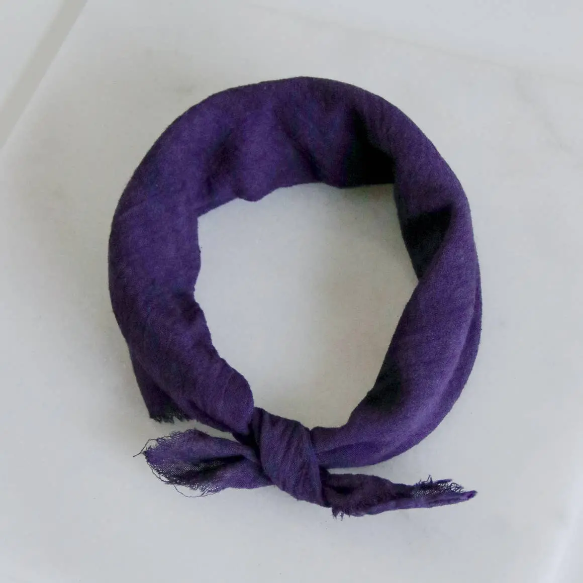 Rosemarine Textiles | Deep Violet Cotton Gauze Bandana 1