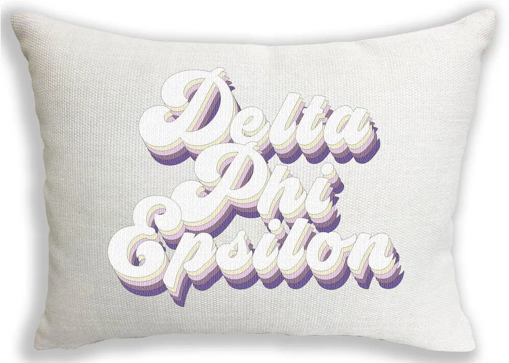 Delta Phi Epsilon Retro Throw Pillow 1