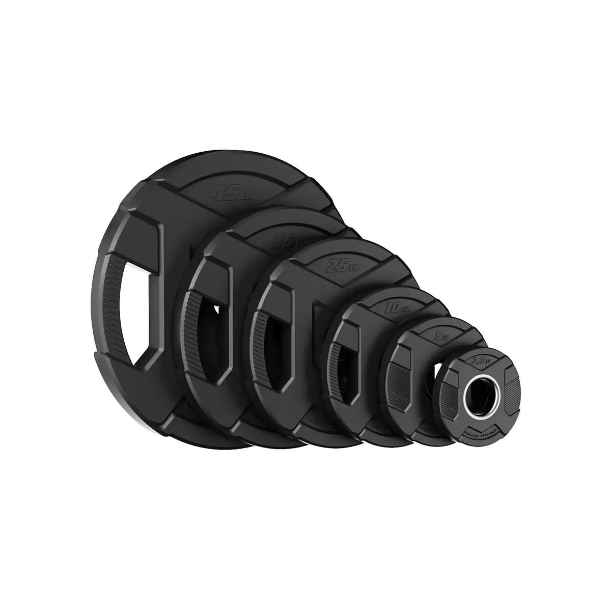 Major Fitness Rubber Coated Olympic Cast Iron Grip Plates 1