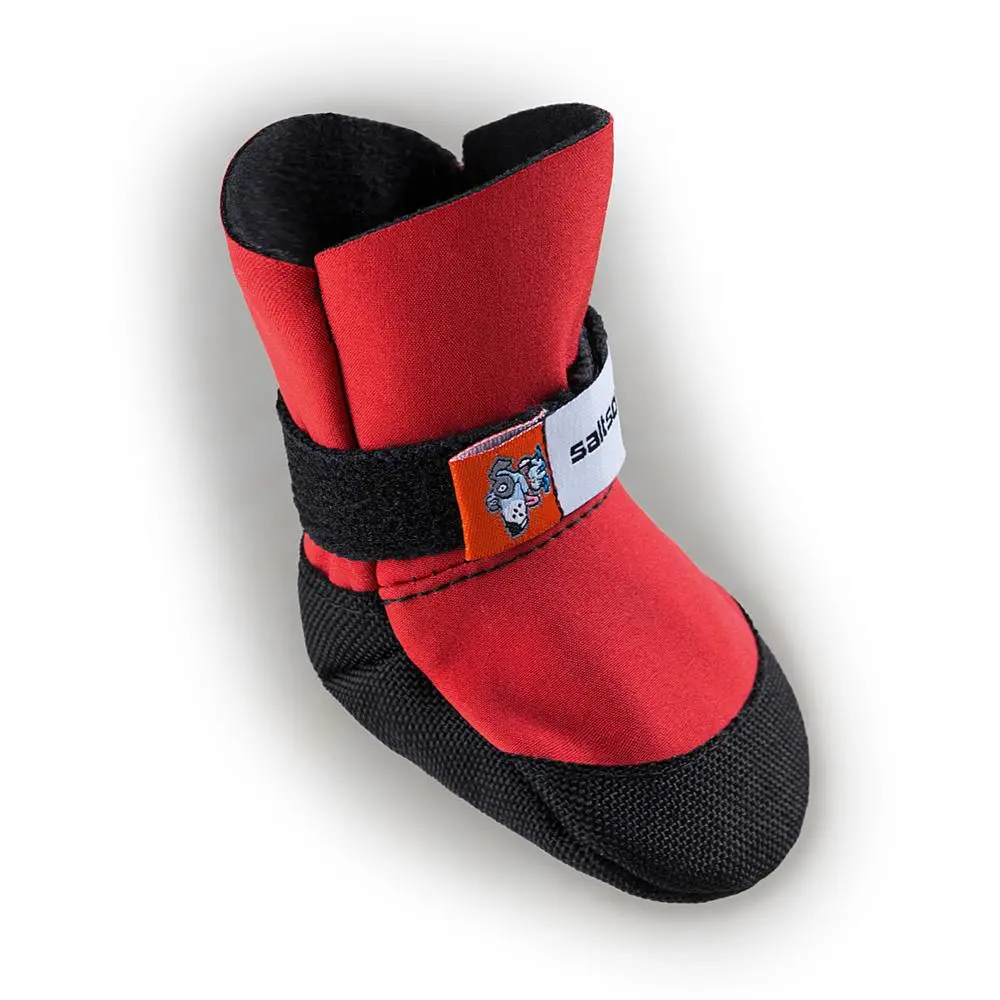 Saltsox Fleece-Lined Dog Booties In Ice Fire Red (Final Sale) 1