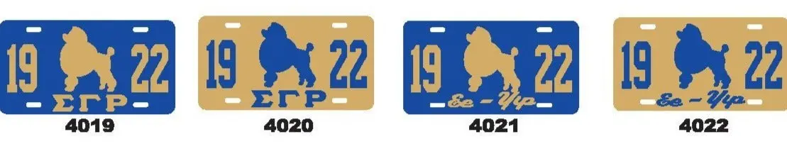 Sigma Gamma Rho Mascot License Plate 1