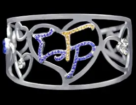 Sigma Gamma Rho Heart Bangle 1