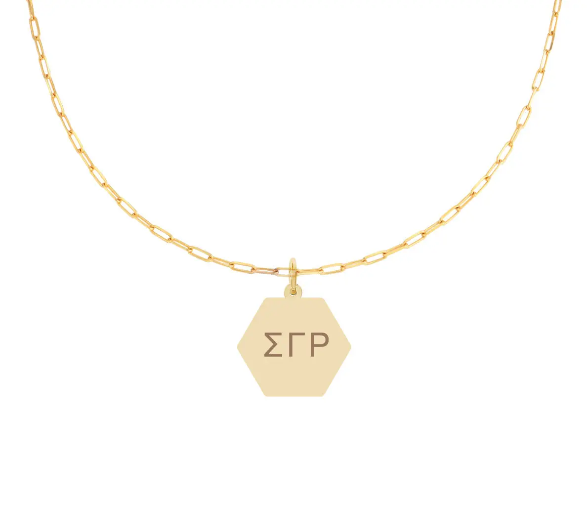Sigma Gamma Rho Paperclip Necklace With Pendant 1