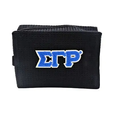 Sigma Gamma Rho Waffle Make-Up Bag With Chenille Letters 1