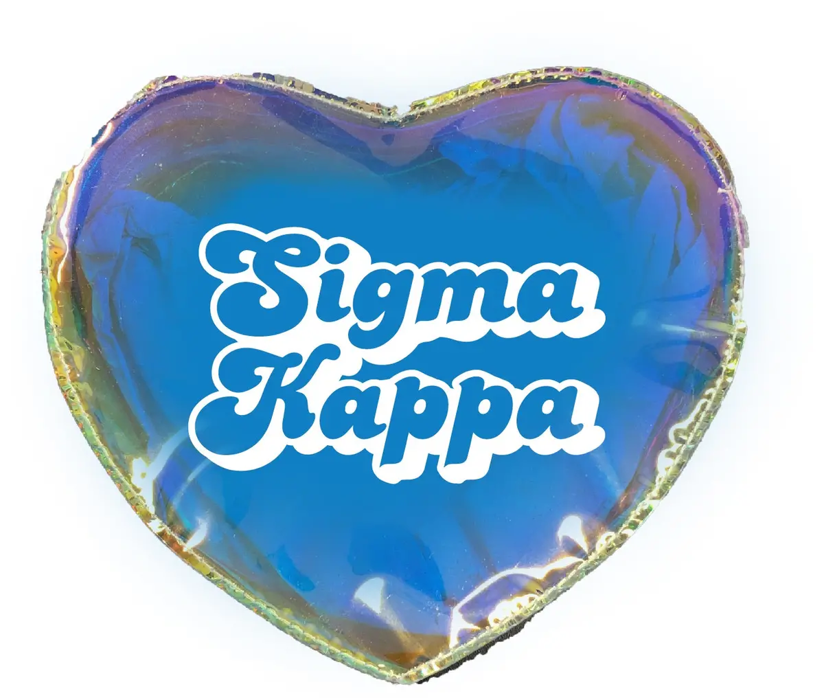 Sigma Kappa Holographic Heart Shaped Makeup Bag 1