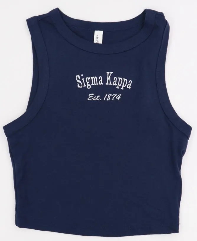 Sigma Kappa Classic Crop Tank 1