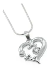 Sigma Kappa Sterling Silver Heart Lavaliere 1