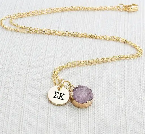 Sigma Kappa Druzy Necklace 1