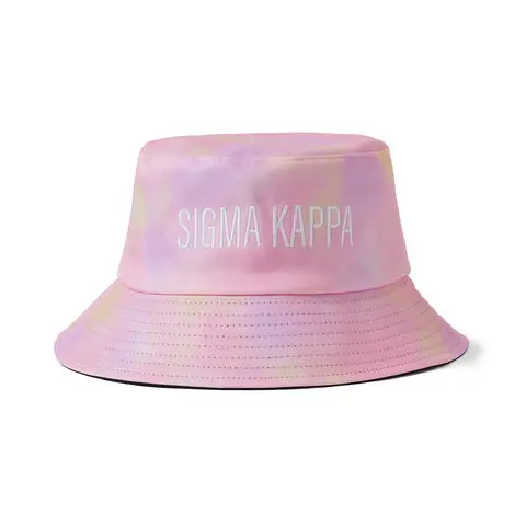 Sigma Kappa Tie Dye Pastel Bucket Hat 1