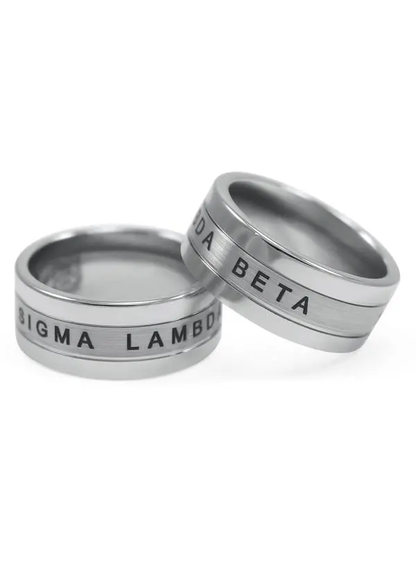 Sigma Lambda Beta Tungsten Ring 1