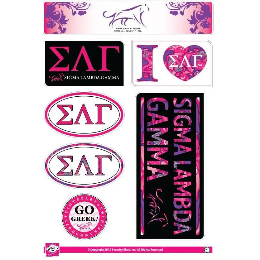 Sigma Lambda Gamma Lifestyle Sticker Sheet 1