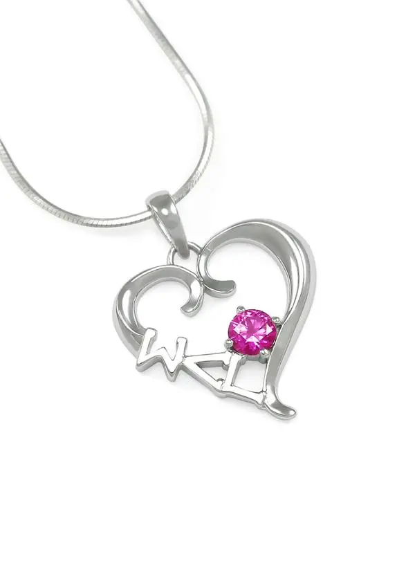 Sigma Lambda Gamma Sterling Silver Heart Lavaliere 1