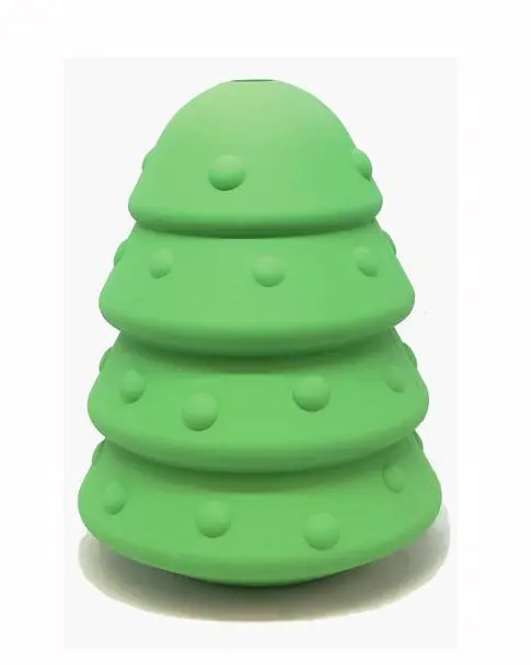 Durable Rubber Christmas Tree Chew Toy & Dog Treat Dispenser 1