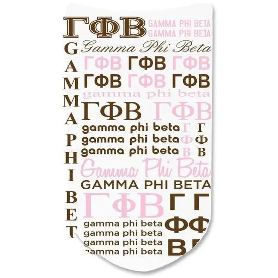 Gamma Phi Beta No-Show Socks 1