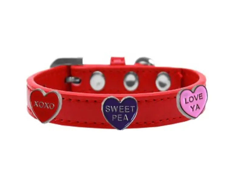 Conversation Hearts Dog Collar (Made In The Usa) 1