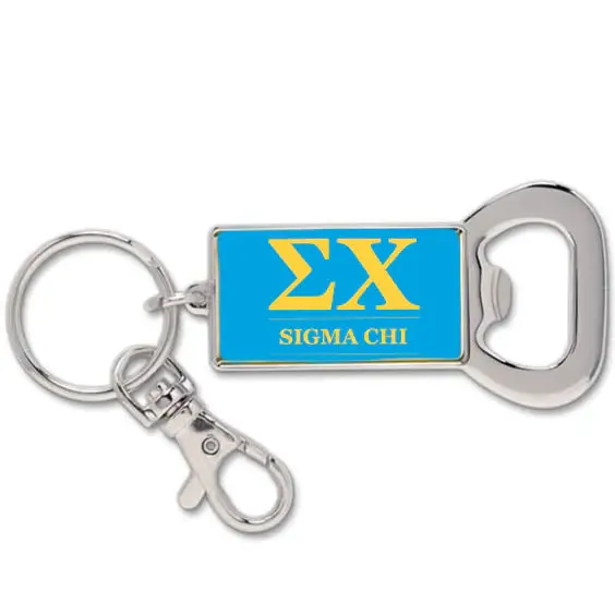 Sigma Chi Keychain With Flat Bottle Opener 1