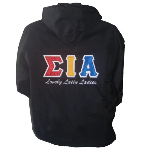 Sigma Iota Alpha Solid Black Pullover Anorak 1
