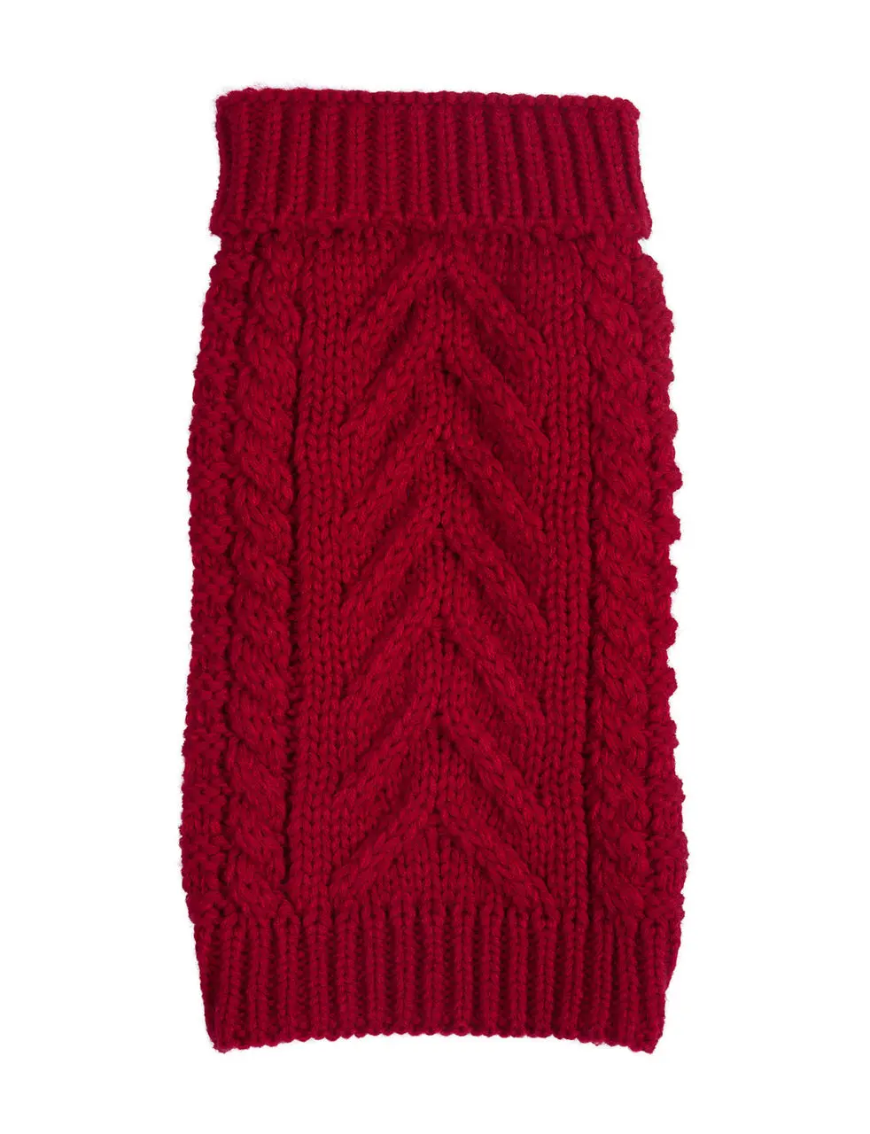 Fab Dog | Chunky Turtleneck Sweater In Red (Big Dog Sale) 1