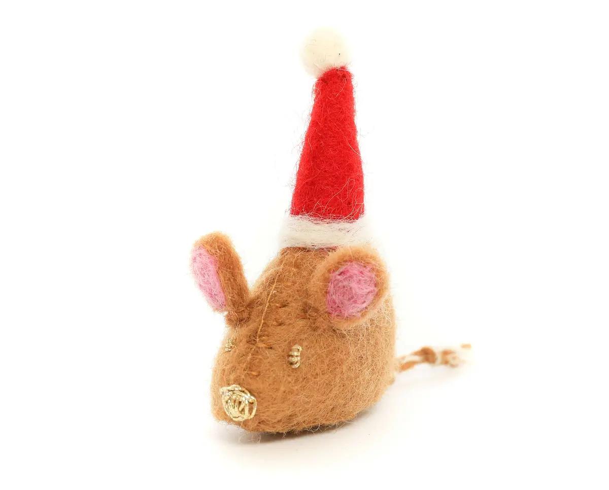 Santa Mouse Holiday Cat Toy 1