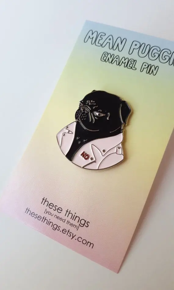 These Things | Bad Biter Gang Mean Puggin Enamel Pin 1