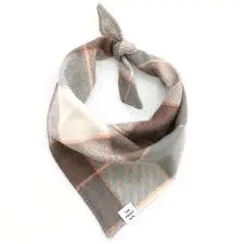 The Foggy Dog | Aspen Plaid Flannel Bandana 1