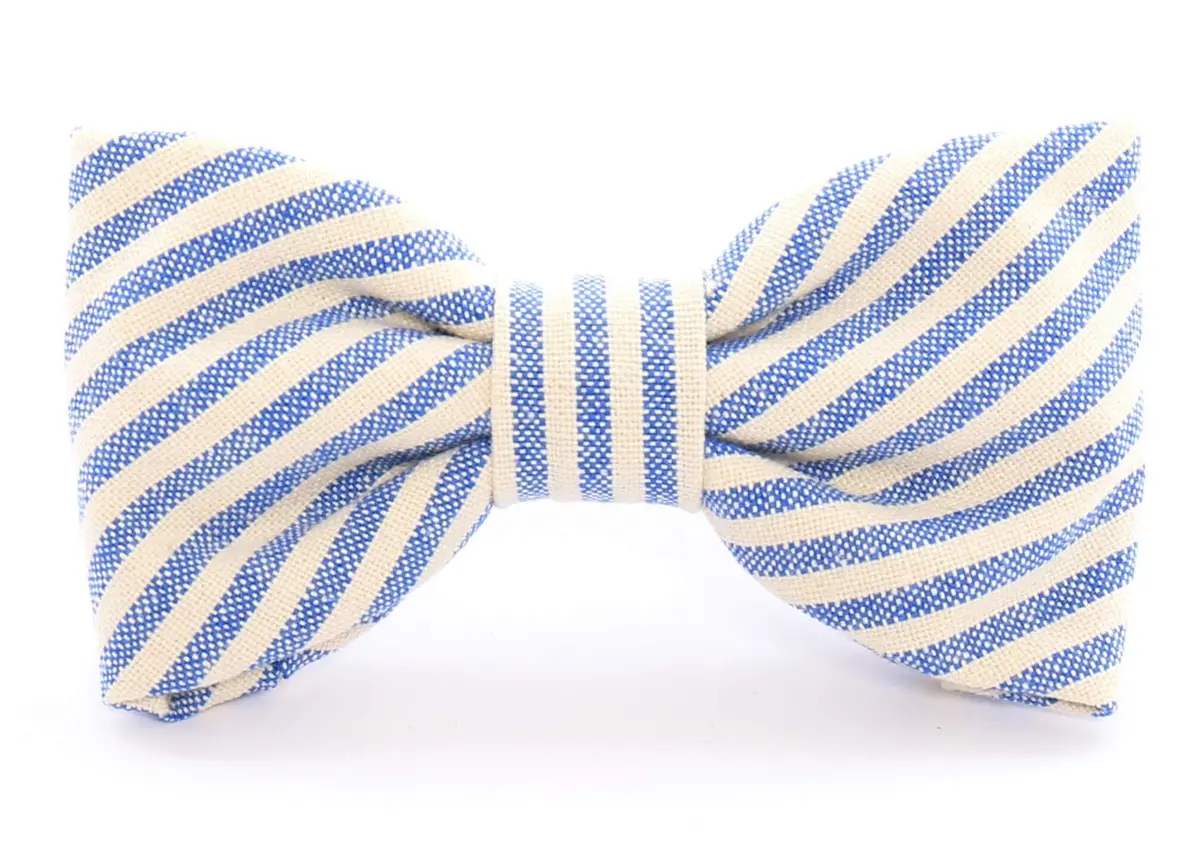 The Foggy Dog | French Stripe Bow Tie 1