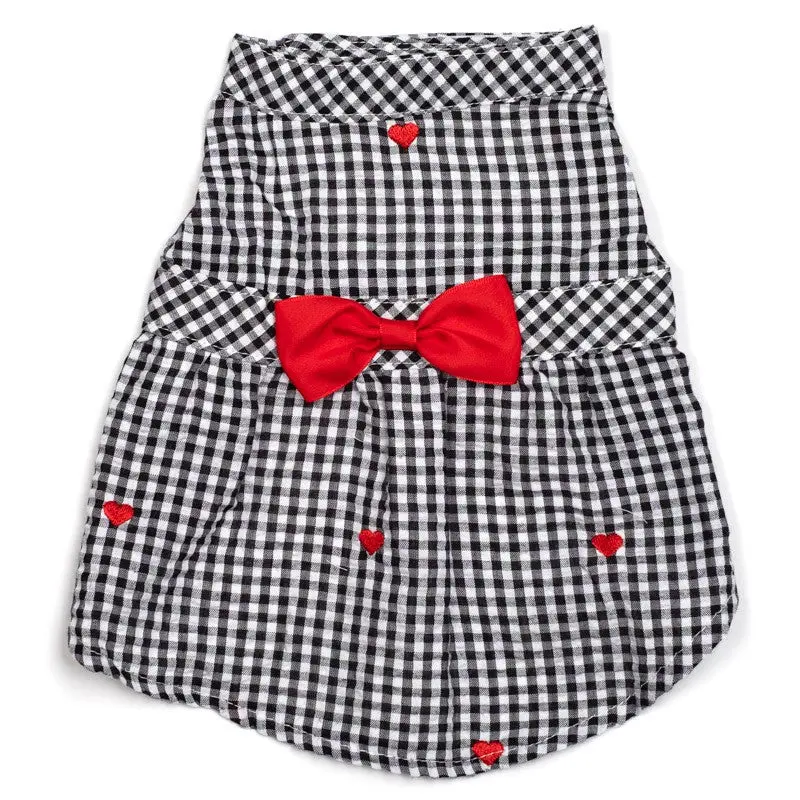 The Worthy Dog | Gingham Hearts Dress 1