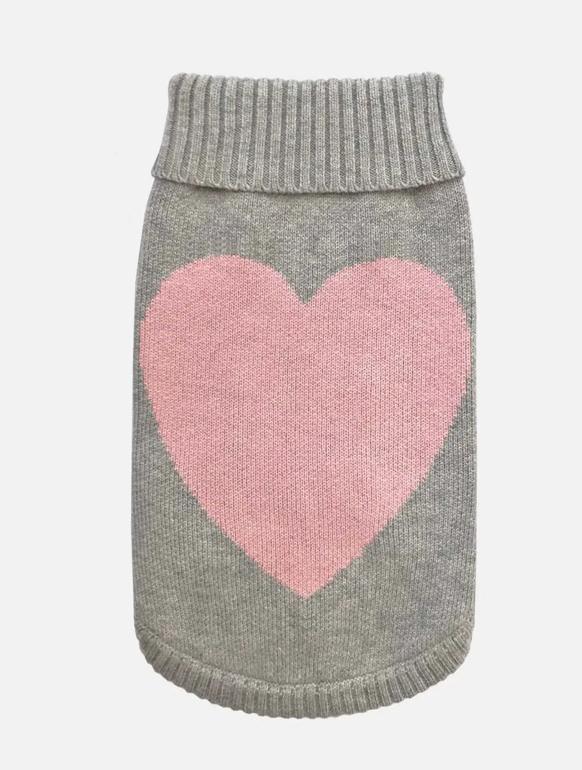 Tiny Wolf | Love Heart Dog Sweater In Grey 1