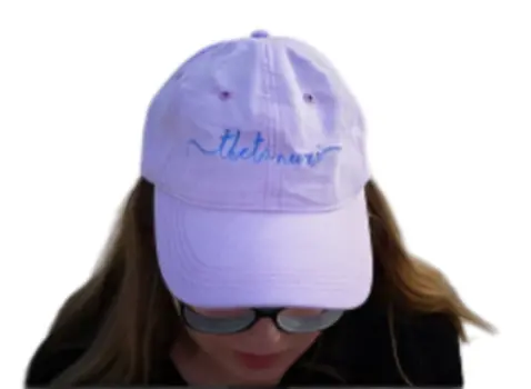 Theta Nu Xi Lavender Script Hat 1