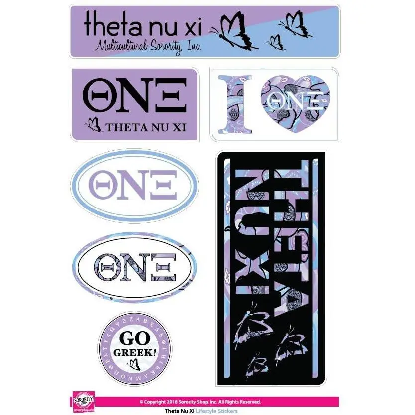 Theta Nu Xi Sticker Sheet 1
